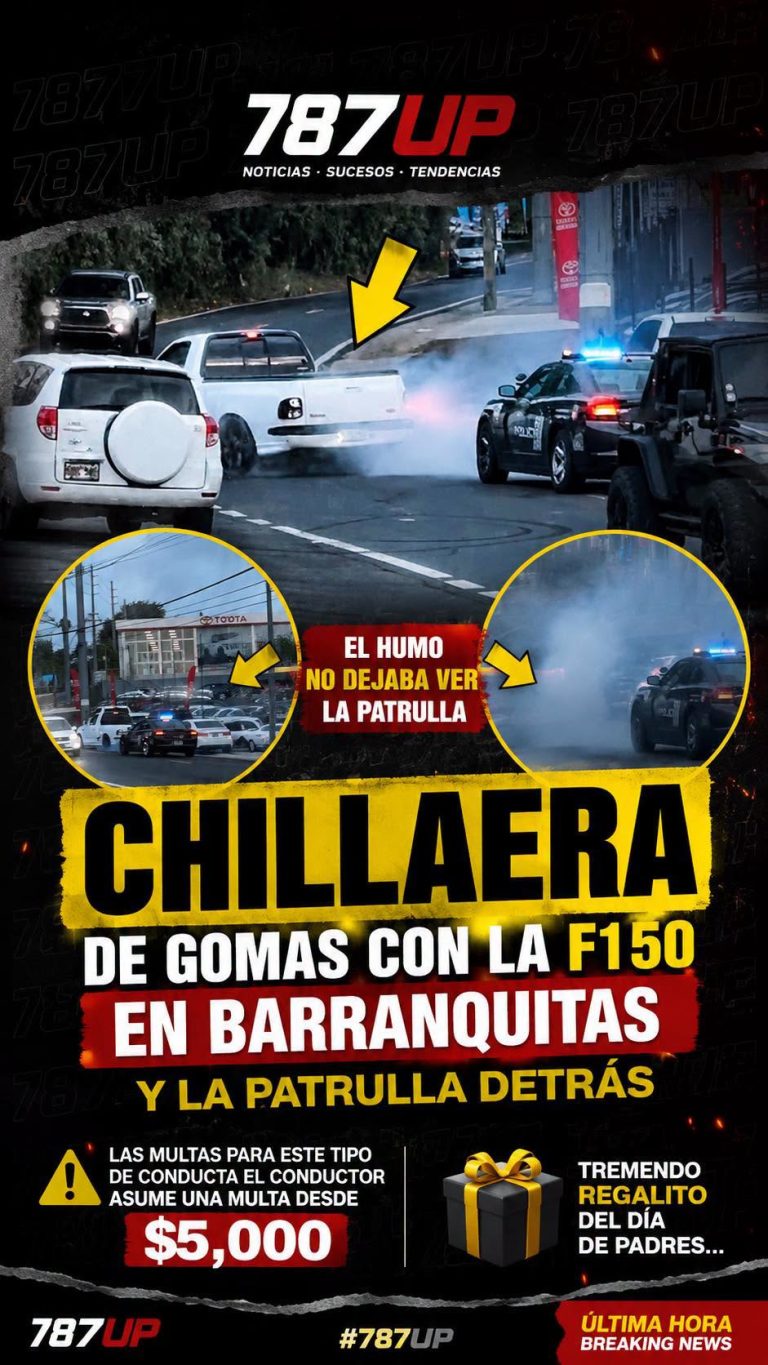 Conductor de Barranquitas captado por la policia al instante.