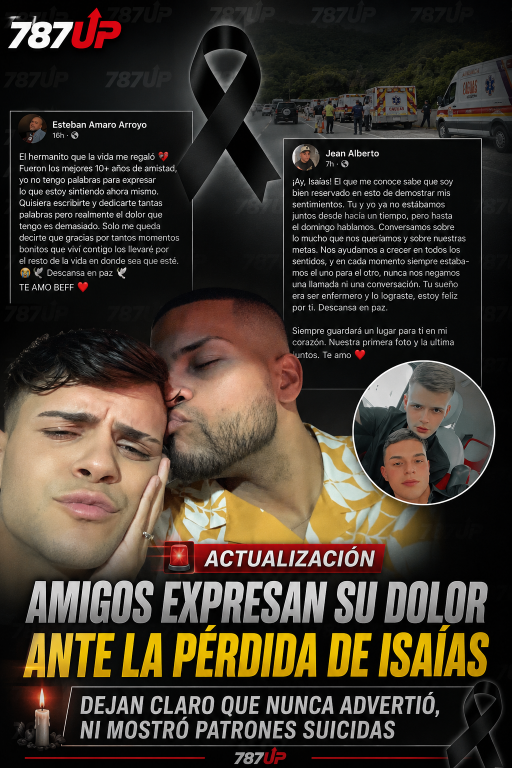AMIGOS DESPIDEN A ISAÍAS ENTRE LÁGRIMAS: “NUNCA NOS DIO SEÑALES”
