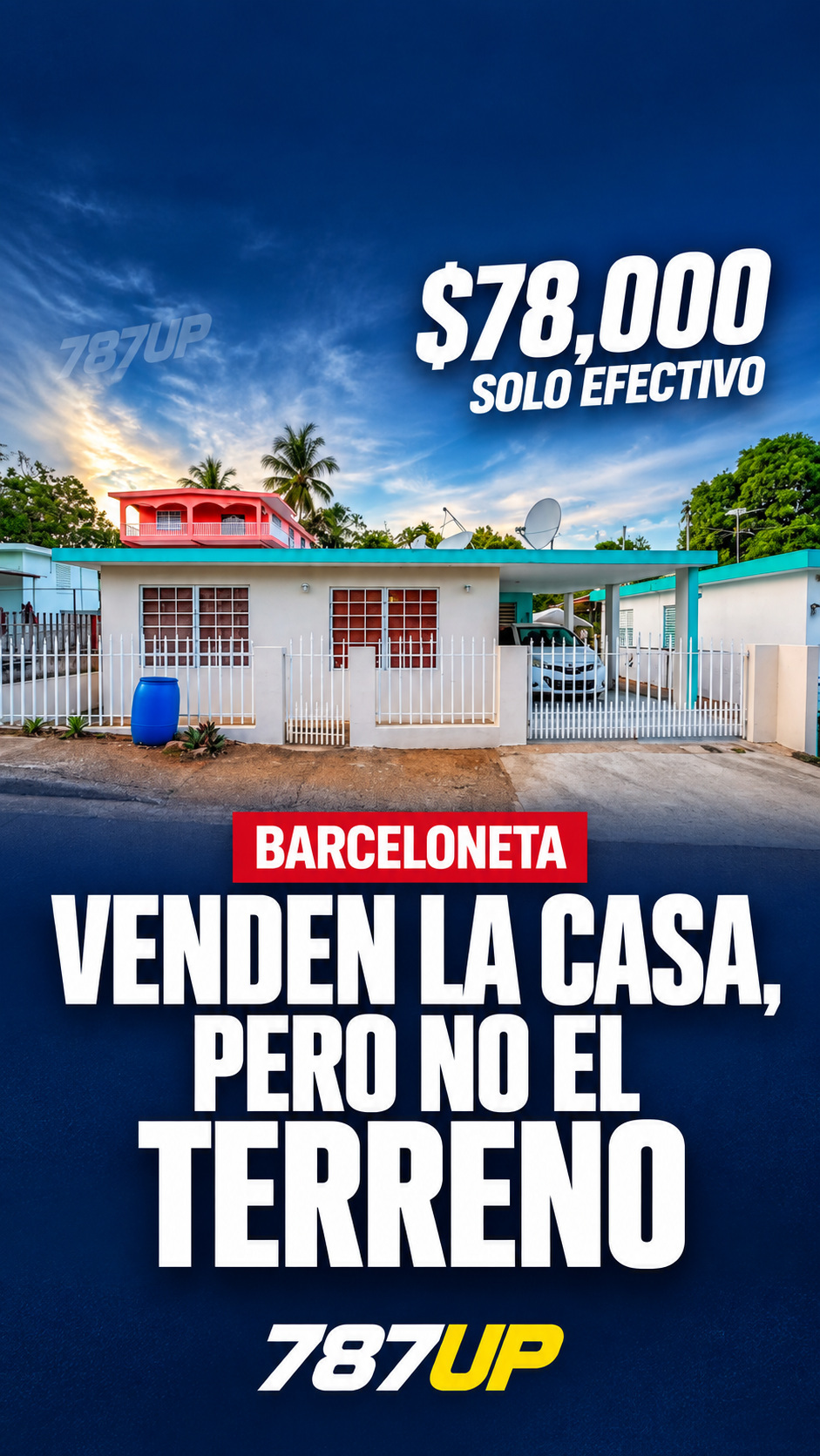 VENDEN CASA POR $78 MIL EN BARCELONETA, PERO EL TERRENO NO ESTÁ INCLUIDO