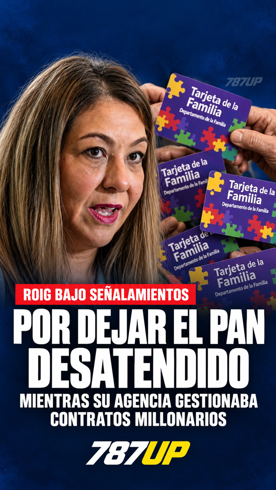 SEÑALAN A ROIG POR DEJAR EL PAN DESATENDIDO MIENTRAS SU AGENCIA GESTIONABA CONTRATOS MILLONARIOS